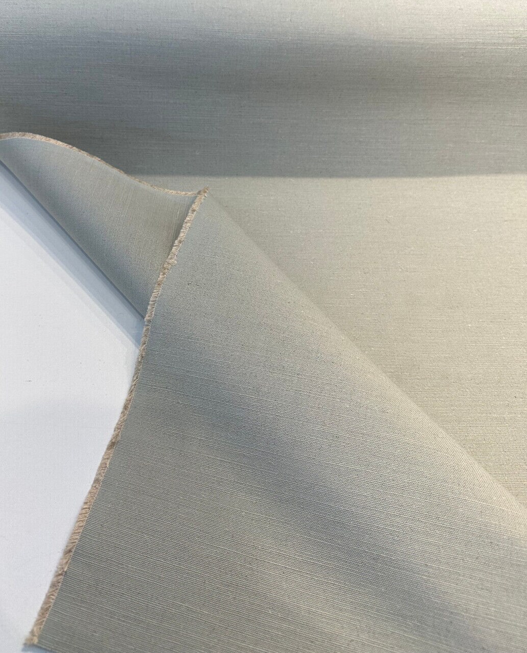 1 Yard Upholstery Canvas Fabric Plain Weave Dawn Blue Linen Cotton 55% Linen 45% Cotton 58 Inch Width